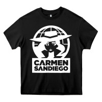 Black carmen sandiego Heavy Core Tee - artisFamous