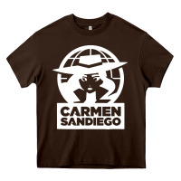 Chocolate Brown carmen sandiego Heavy Core Tee - artisFamous