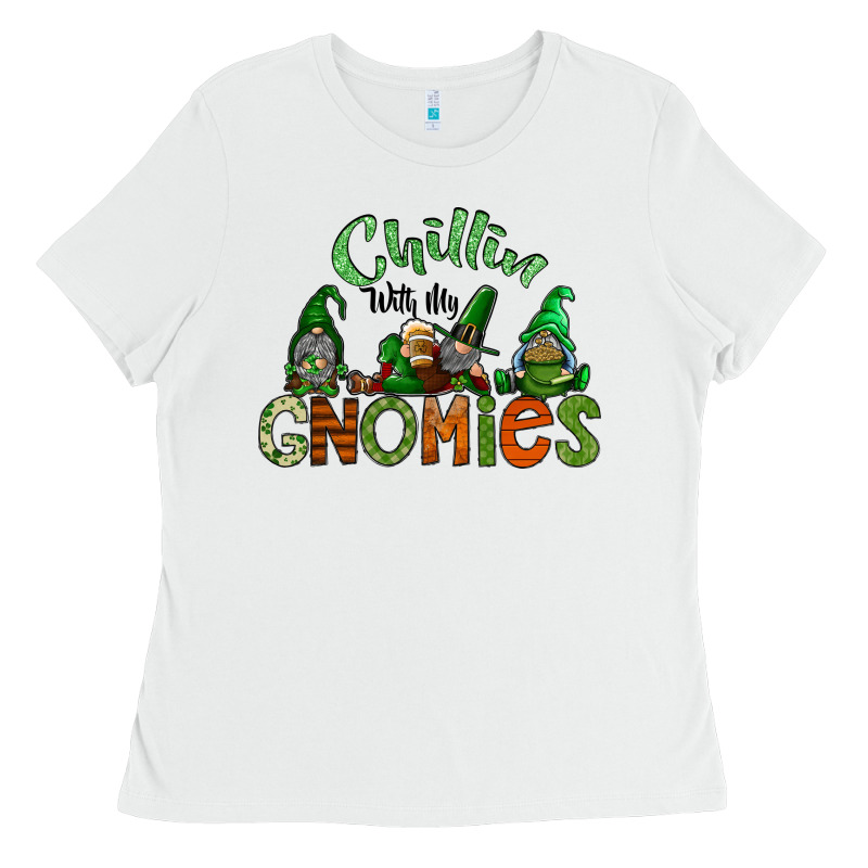 St Patricks Day Gnomes Ladies Tee by CowhideDigitalArt | Teevron