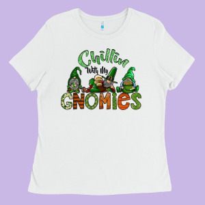 St Patricks Day Gnomes Ladies Tee Designed By Cowhidedigitalart