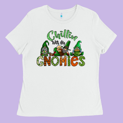 St Patricks Day Gnomes Ladies Tee Designed By Cowhidedigitalart