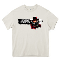 Cream Red Dead Redemption 2 Red Moon Cowboy Heavy Core Tee - artisFamous