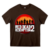 Red Dead Redemption 2 Red Moon Cowboy Heavy Core Tee | Teevron