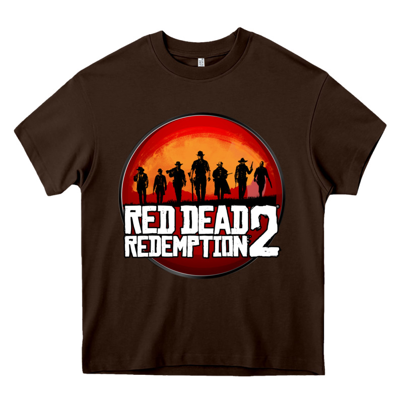 Red Dead Redemption 2 Red Moon Cowboy Heavy Core Tee by artisFamous | Teevron