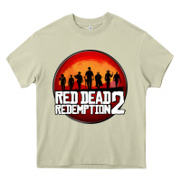 Mossy Red Dead Redemption 2 Red Moon Cowboy Heavy Core Tee - artisFamous