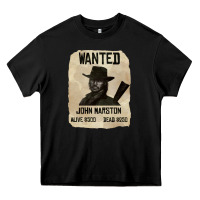 Black Red Dead Redemption 2 Red Moon Cowboy wanted john marston Heavy Core Tee - artisFamous