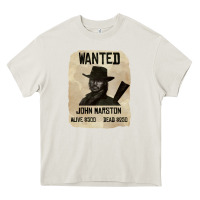 Cream Red Dead Redemption 2 Red Moon Cowboy wanted john marston Heavy Core Tee - artisFamous