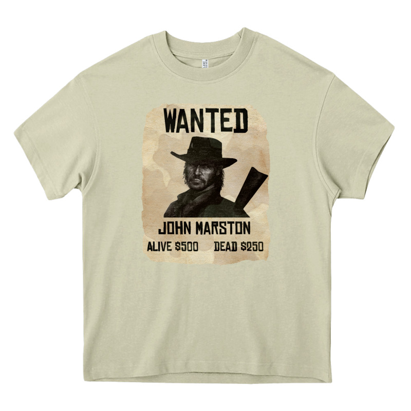 Red Dead Redemption 2 Red Moon Cowboy Wanted John Marston Heavy Core Tee by artisFamous | Teevron