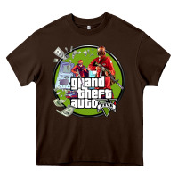 Chocolate Brown Grand Theft Auto Heavy Core Tee - artisFamous