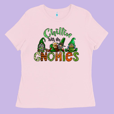 St Patricks Day Gnomes Ladies Tee Designed By Cowhidedigitalart