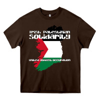 Chocolate Brown irish palestinian solidarity Heavy Core Tee - artisFamous