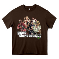 Chocolate Brown Grand Theft Auto Heavy Core Tee - artisFamous