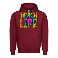 Burgundy beach life Zipper Hoodie - Jasminsmagicworld