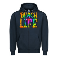 Navy beach life Zipper Hoodie - Jasminsmagicworld