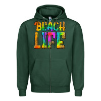 Sports Green beach life Zipper Hoodie - Jasminsmagicworld