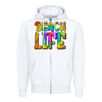 White beach life Zipper Hoodie - Jasminsmagicworld
