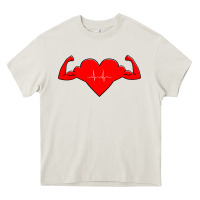 Cream Healthy Heart Heavy Core Tee - artisFamous