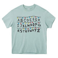 Arona Stranger Lights Alphabet Heavy Core Tee - artisFamous