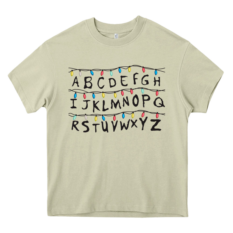 Stranger Lights Alphabet Heavy Core Tee by artisFamous | Teevron