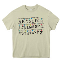 Mossy Stranger Lights Alphabet Heavy Core Tee - artisFamous