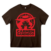 Chocolate Brown carmen sandiego Heavy Core Tee - artisFamous