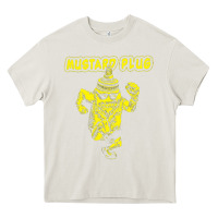 Cream mustard plug Heavy Core Tee - artisFamous
