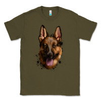 Army Green German Shepherd Classic Tee - Jasminsmagicworld