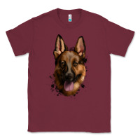Burgundy German Shepherd Classic Tee - Jasminsmagicworld