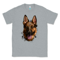 Heather Grey German Shepherd Classic Tee - Jasminsmagicworld