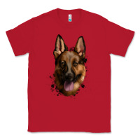 Red German Shepherd Classic Tee - Jasminsmagicworld