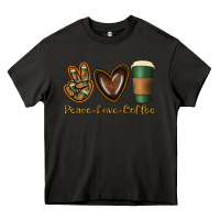 Asphalt peace love coffee Heavy Core Tee - Jasminsmagicworld
