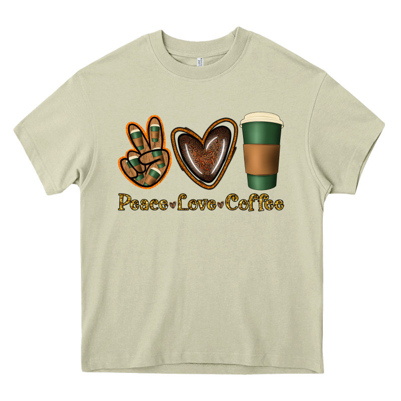 Peace Love Coffee Heavy Core Tee by Jasminsmagicworld | Teevron
