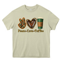 Mossy peace love coffee Heavy Core Tee - Jasminsmagicworld