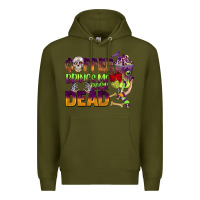 Army Green coffee brings me back dead Premium Hoodie - BarkalooDesign