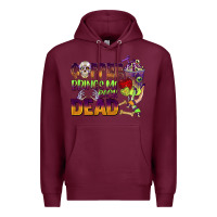 Burgundy coffee brings me back dead Premium Hoodie - BarkalooDesign