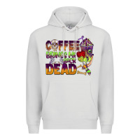 Dove Grey coffee brings me back dead Premium Hoodie - BarkalooDesign