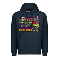 Navy coffee brings me back dead Premium Hoodie - BarkalooDesign