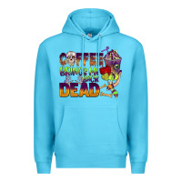 Ocean Blue coffee brings me back dead Premium Hoodie - BarkalooDesign