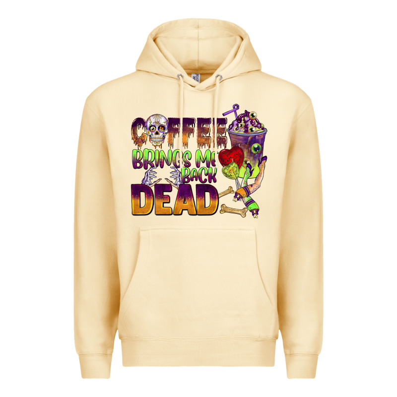 Coffee Brings Me Back Dead Premium Hoodie by BarkalooDesign | Teevron