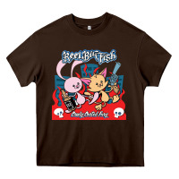 Chocolate Brown reel big fish candy coated fury Heavy Core Tee - artisFamous