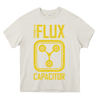 Cream Back to the future flux capacitor Heavy Core Tee - artisFamous