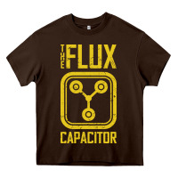 Chocolate Brown Back to the future flux capacitor Heavy Core Tee - artisFamous