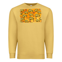 Antique Gold School Bus Pattern Premium Sweatshirt - Jasminsmagicworld