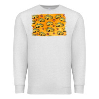 Oatmeal Heather School Bus Pattern Premium Sweatshirt - Jasminsmagicworld