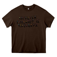 Chocolate Brown stranger alphabets funny Heavy Core Tee - artisFamous