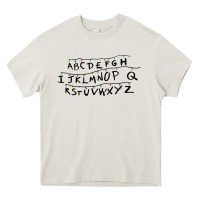 Cream stranger alphabets funny Heavy Core Tee - artisFamous
