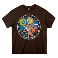 Chocolate Brown doge Heavy Core Tee - artisFamous