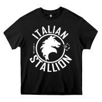 Black Italian Stallion Heavy Core Tee - artisFamous