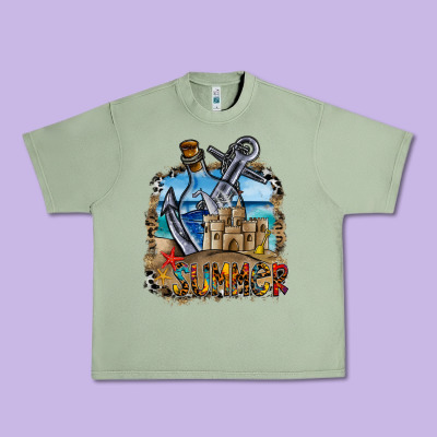 Summer Min Urban Heavy Tee Designed By Cowhidedigitalart