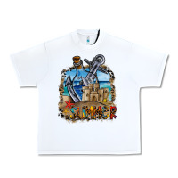 White summer min Urban Heavy Tee - CowhideDigitalArt